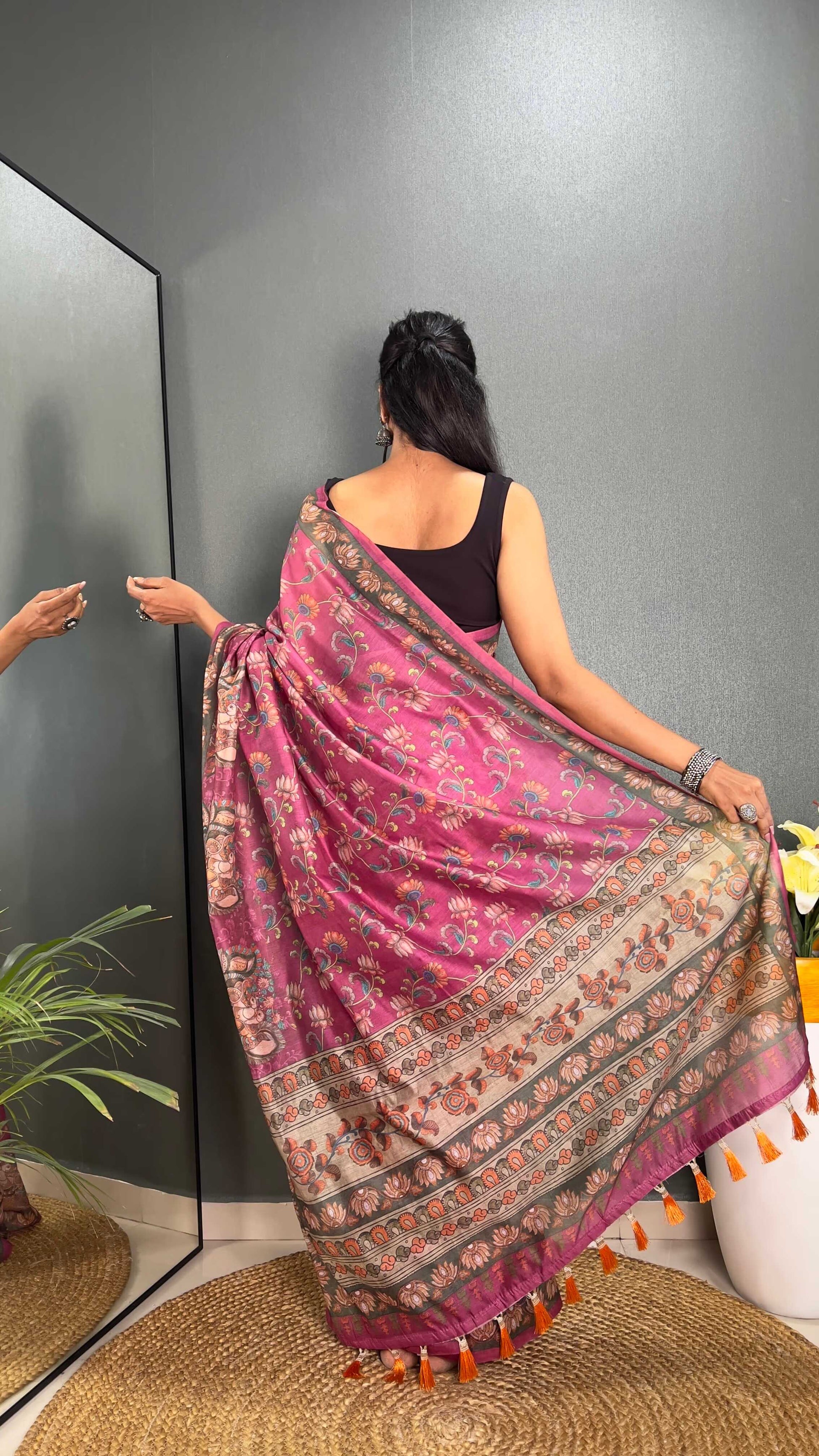 Premium Hand-Crafted Chanderi Cotton Saree
