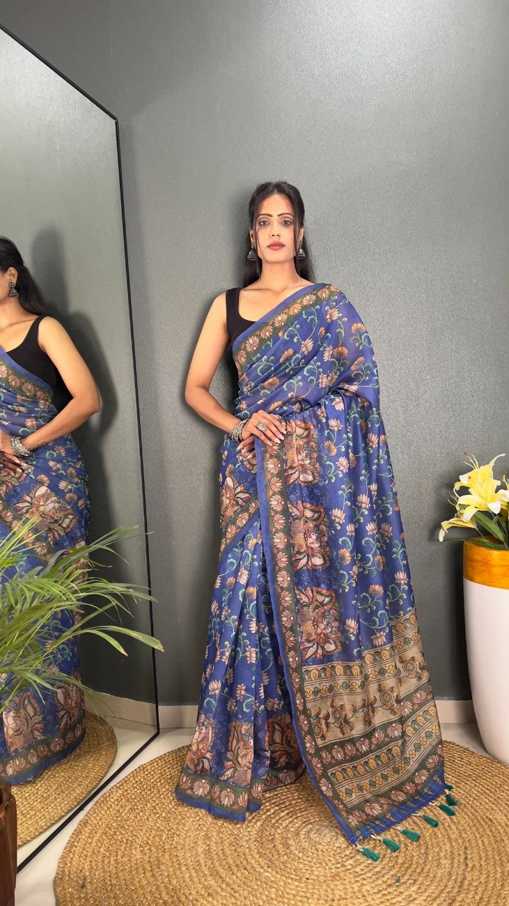 Premium Hand-Crafted Chanderi Cotton Saree