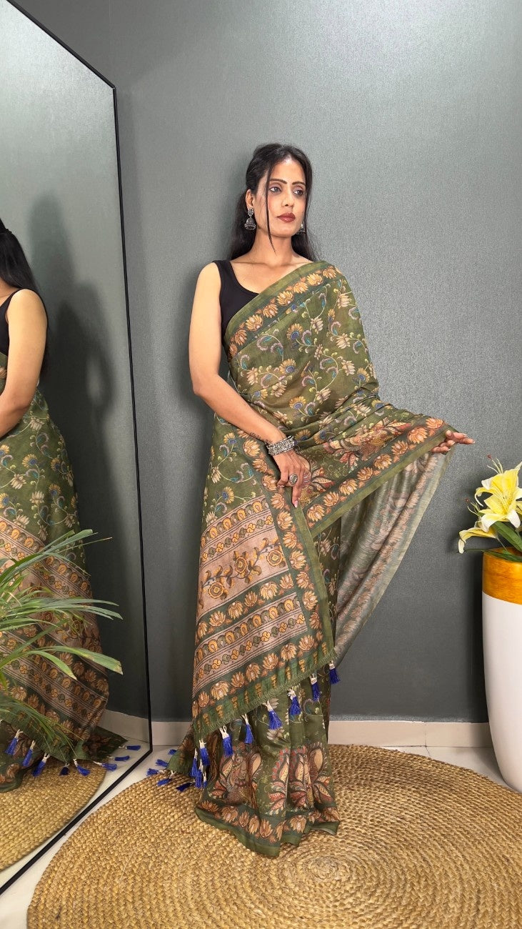 Premium Hand-Crafted Chanderi Cotton Saree