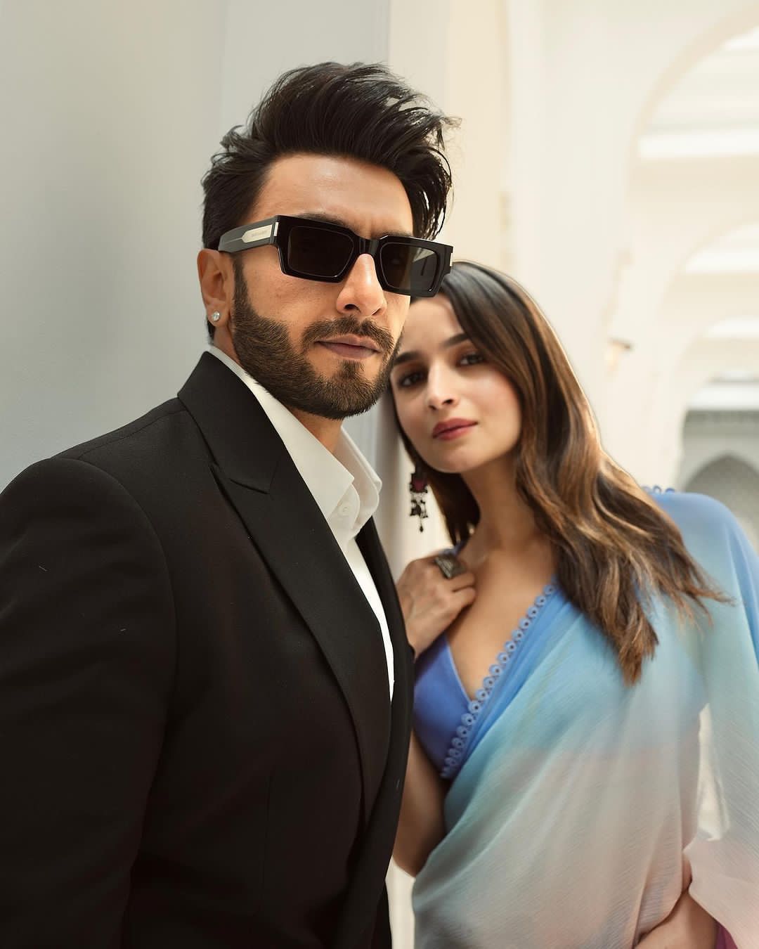 Alia Bhatt Inspired Shaded Georgette Silk Saree with Blouse – Lightweight Party Wear Saree for Women