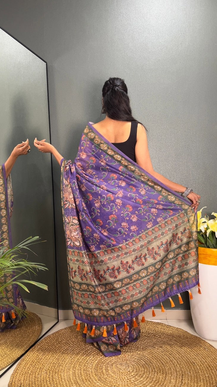 Premium Hand-Crafted Chanderi Cotton Saree