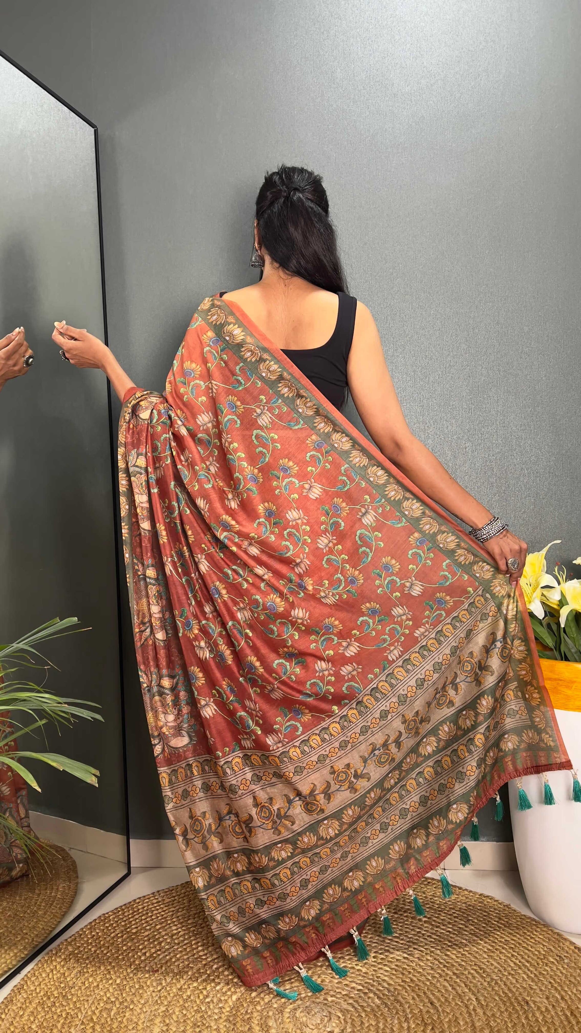 Premium Hand-Crafted Chanderi Cotton Saree