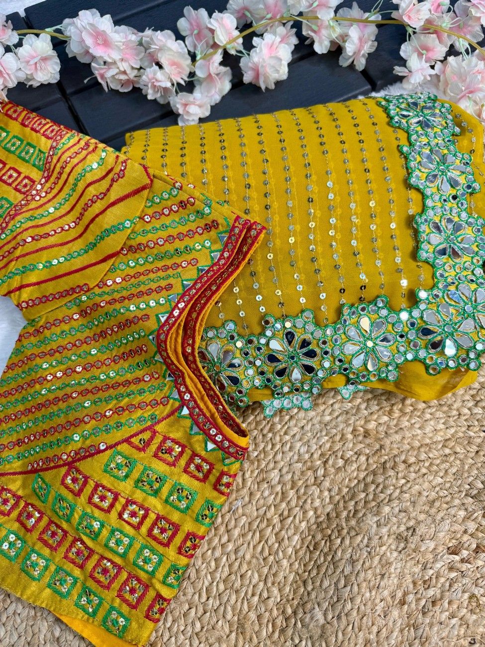 Premium Georgette Saree With 3D Embroidered Floral Border
