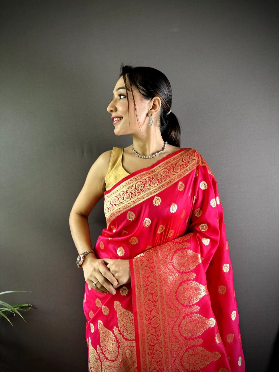 Banarasi Lichi Silk Saree