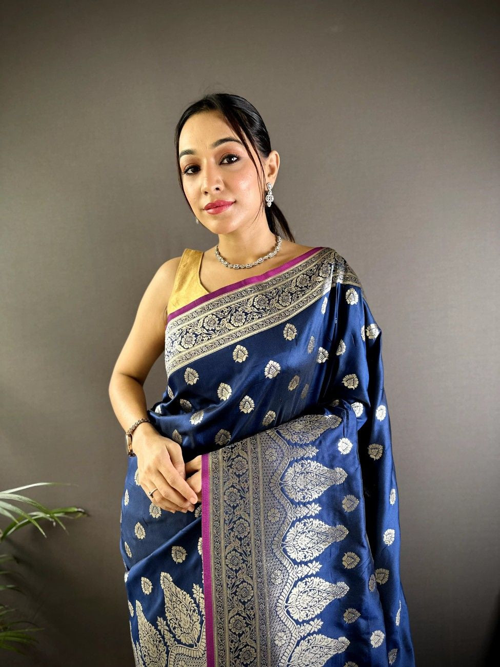 Banarasi Lichi Silk Saree