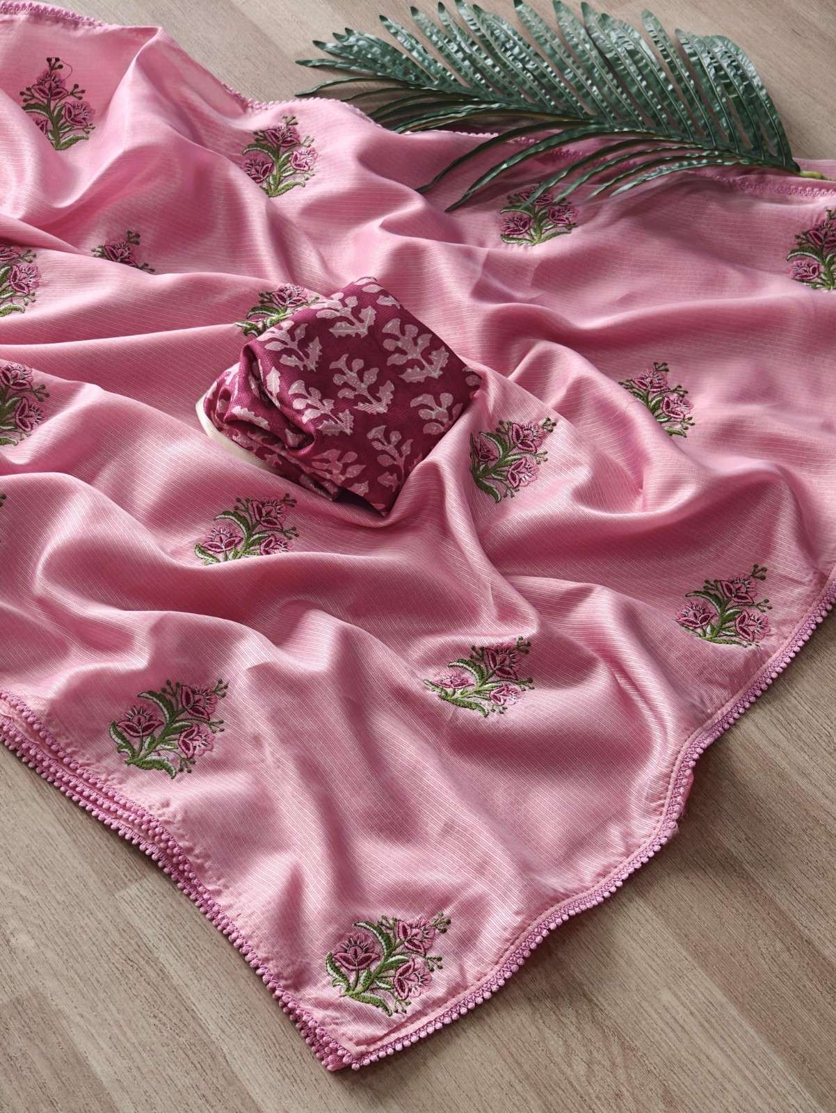 Premium Kota Doriya Saree with  self-weaving chex pattern