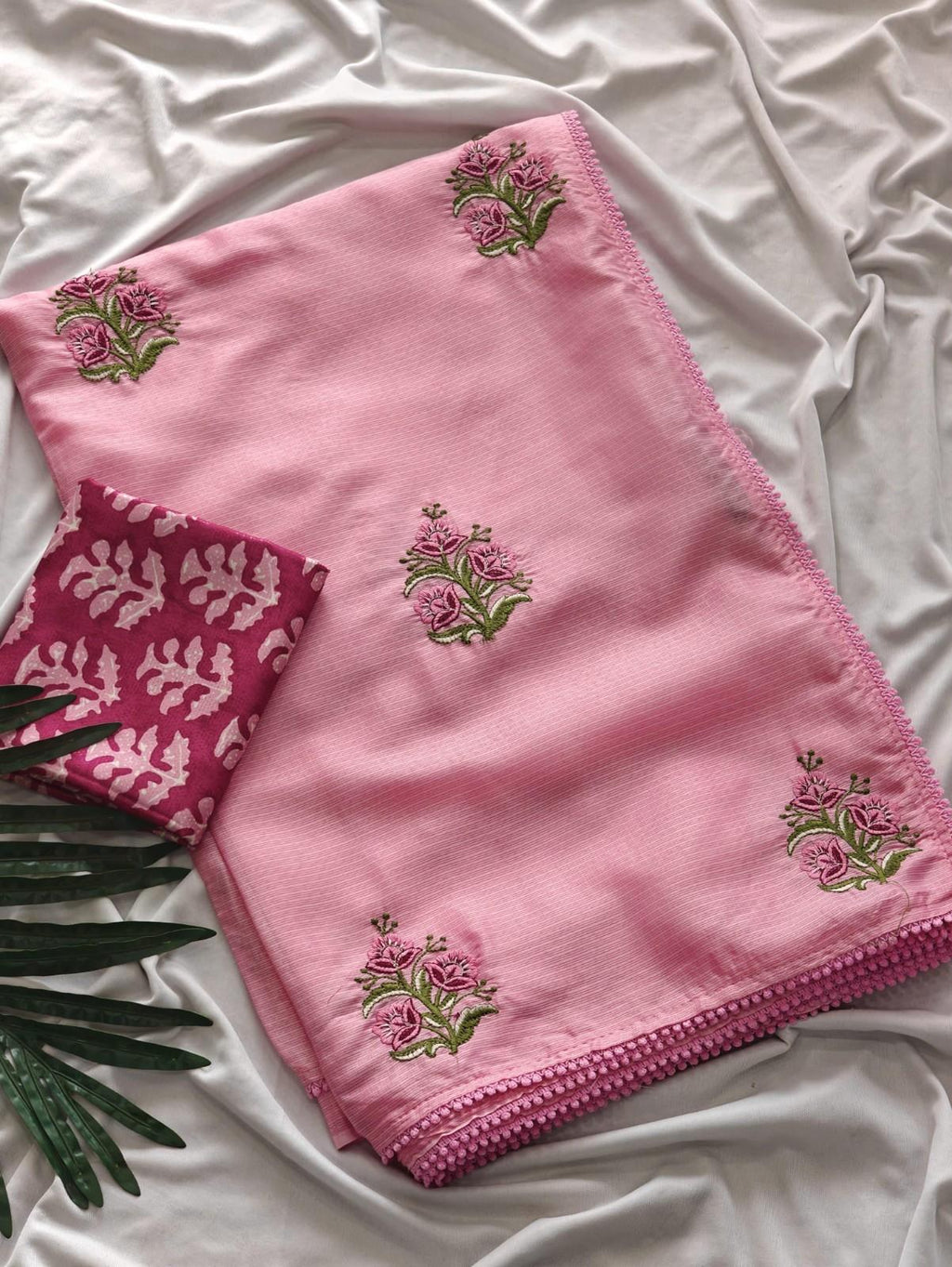 Premium Kota Doriya Saree with  self-weaving chex pattern