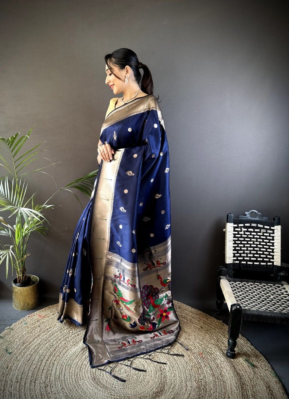Premium Kanchipuram Pethani Silk saree