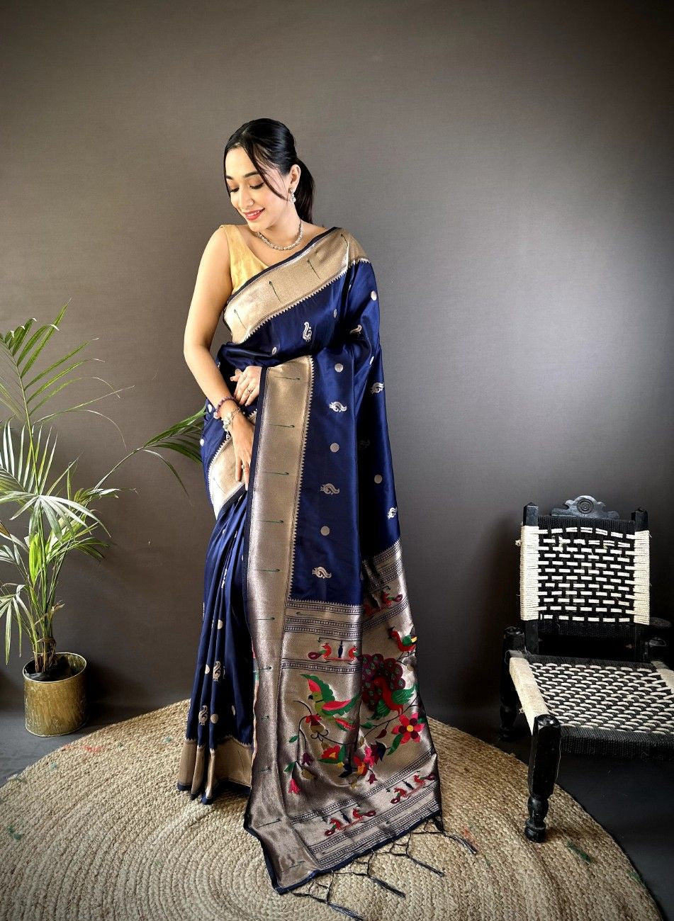 Premium Kanchipuram Pethani Silk saree
