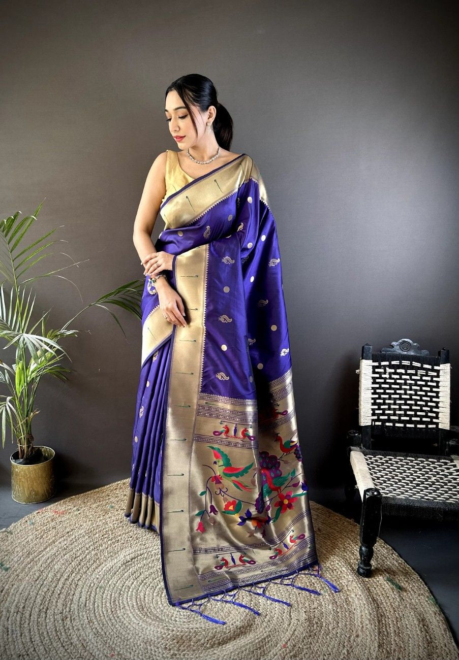 Premium Kanchipuram Pethani Silk saree