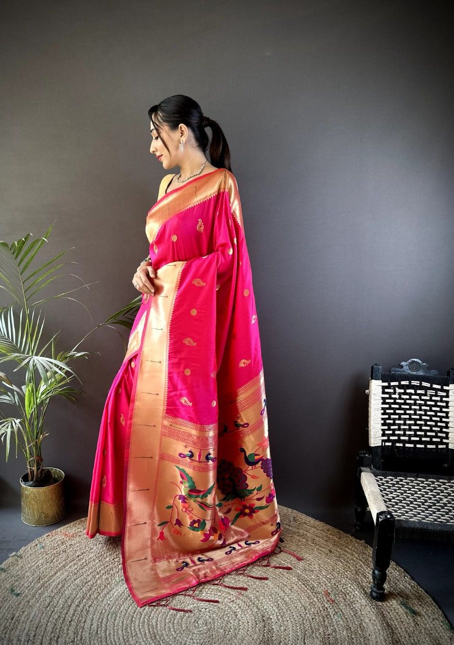 Premium Kanchipuram Pethani Silk saree