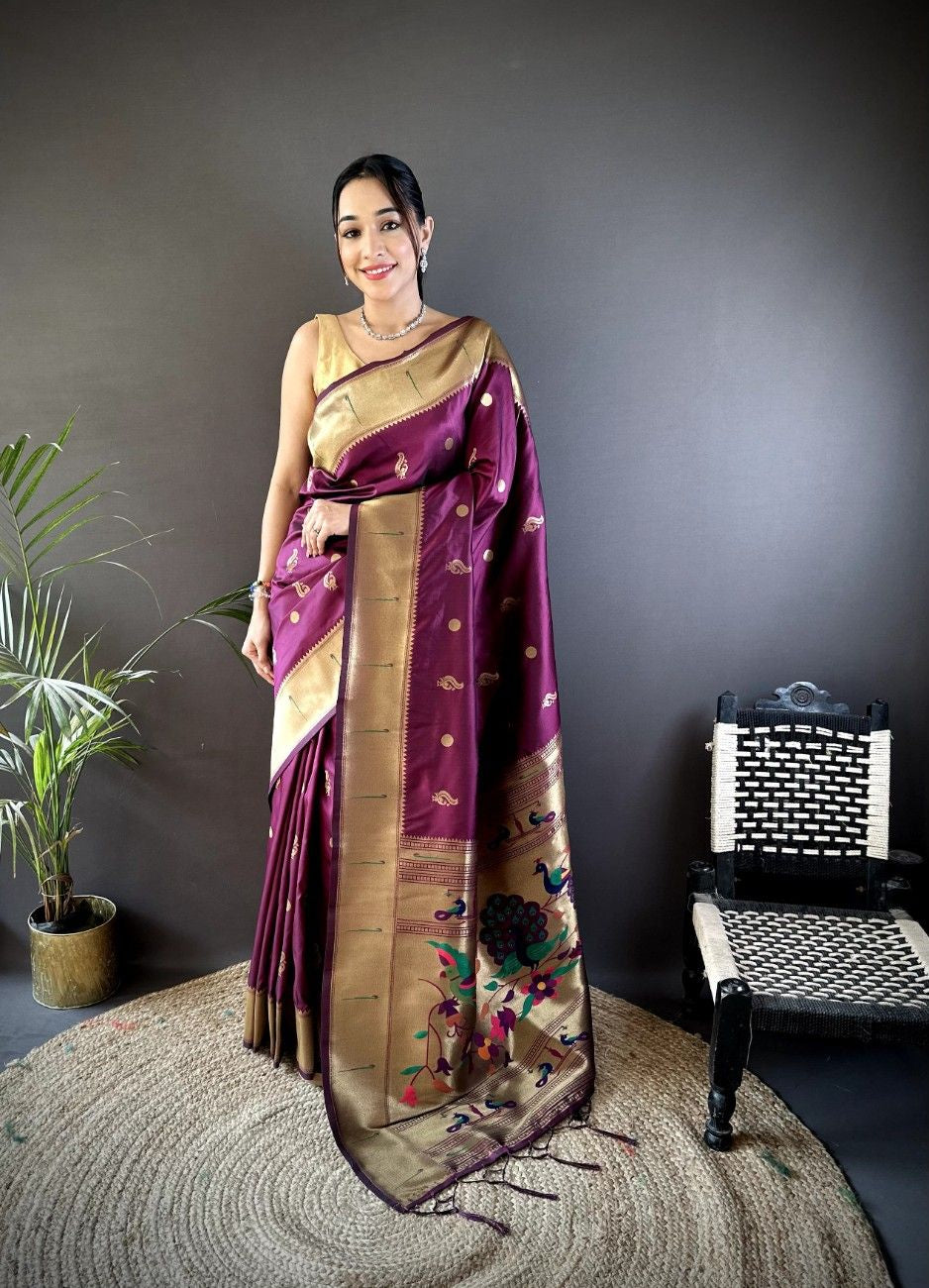 Premium Kanchipuram Pethani Silk saree