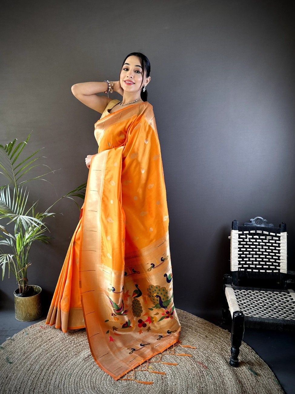 Premium Kanchipuram Pethani Silk saree
