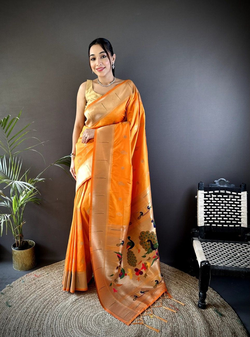Premium Kanchipuram Pethani Silk saree