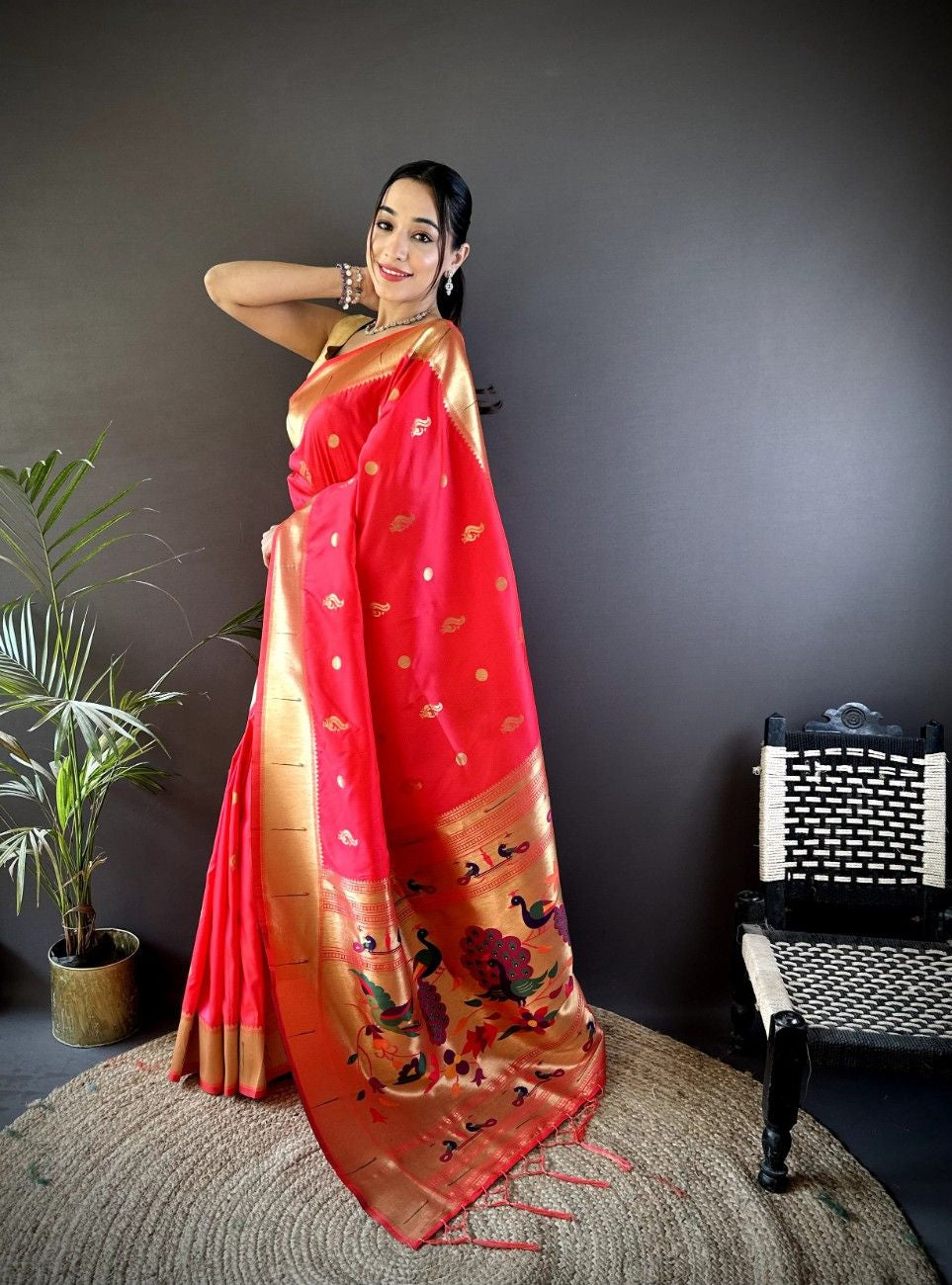 Premium Kanchipuram Pethani Silk saree