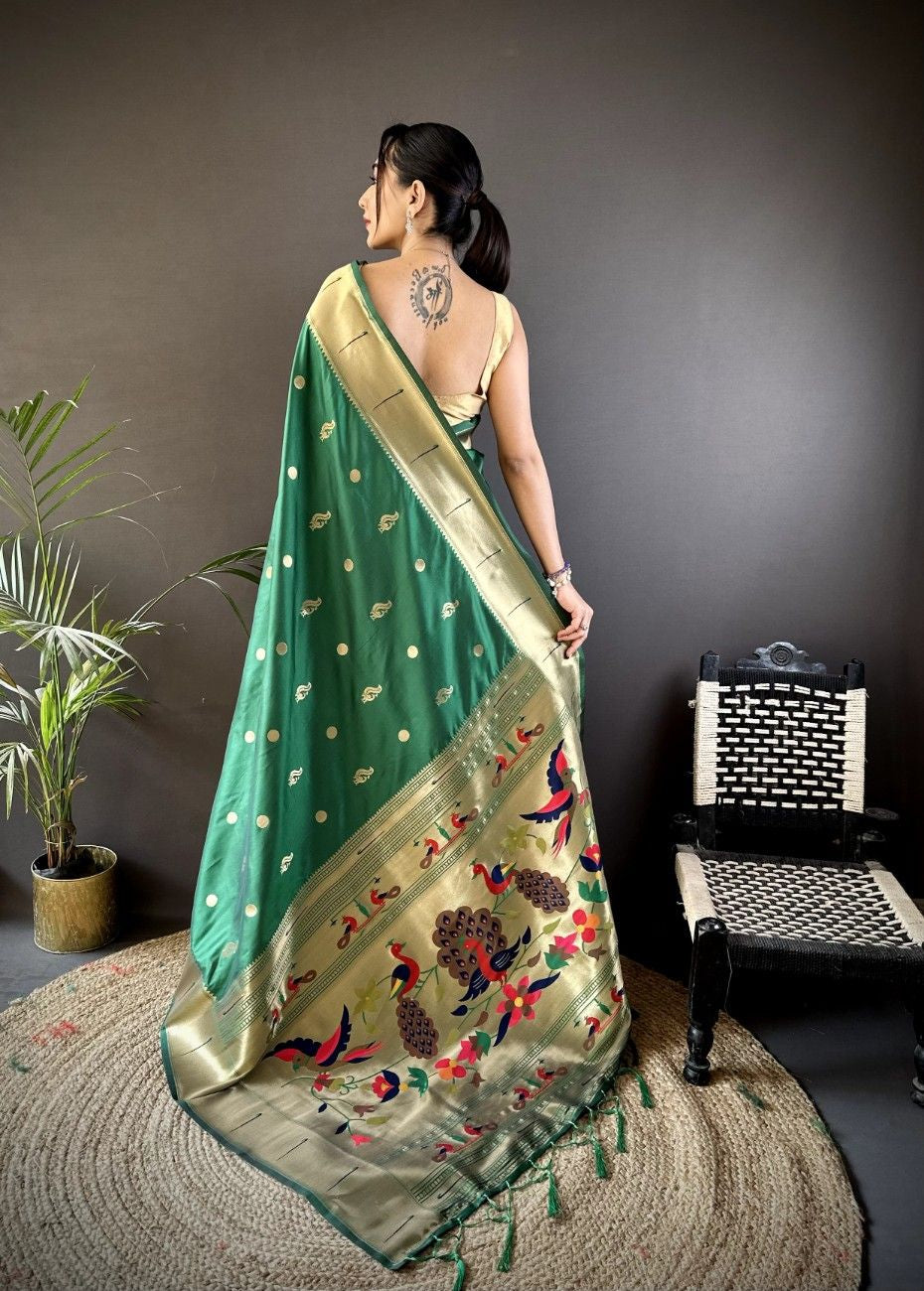 Premium Kanchipuram Pethani Silk saree