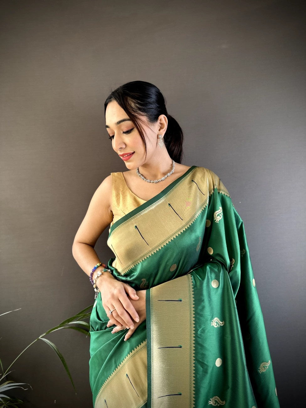 Premium Kanchipuram Pethani Silk saree