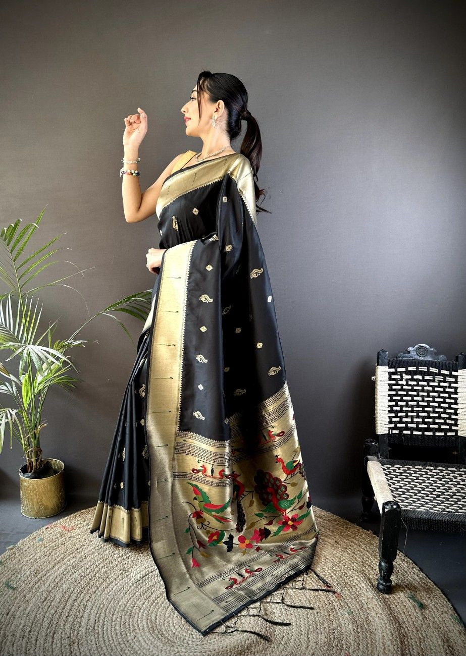 Premium Kanchipuram Pethani Silk saree