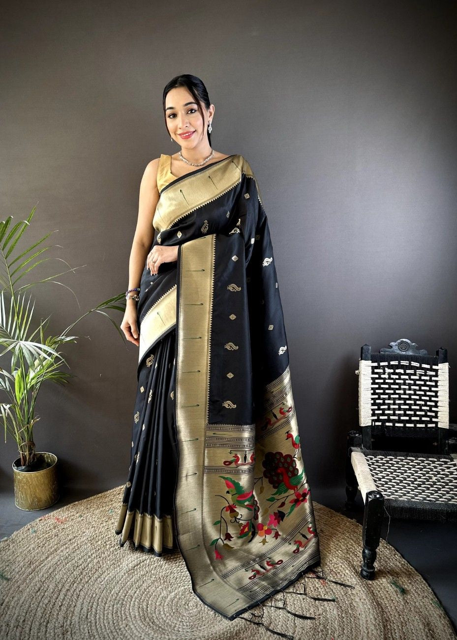 Premium Kanchipuram Pethani Silk saree