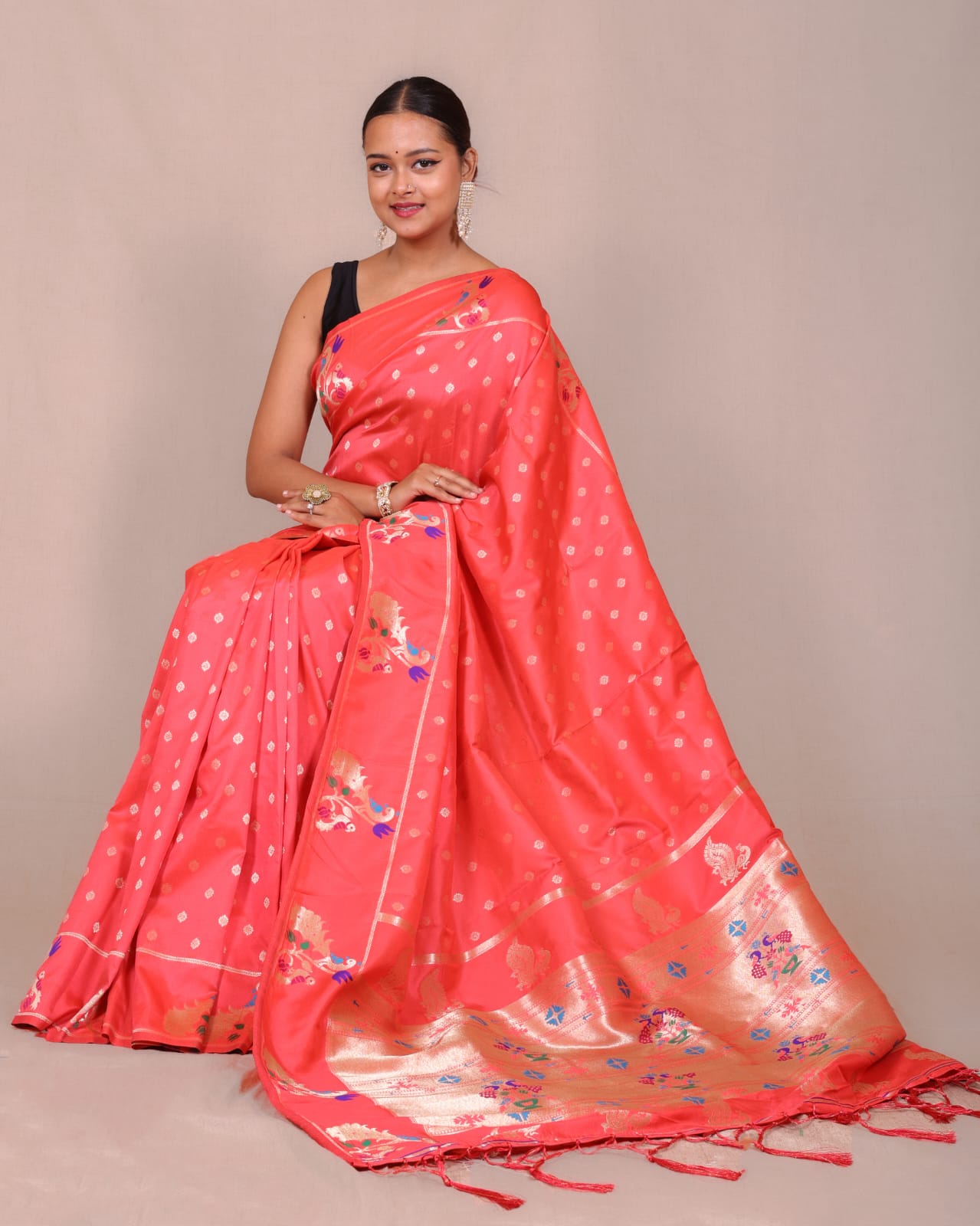 Premium Paithni Lichi Silk