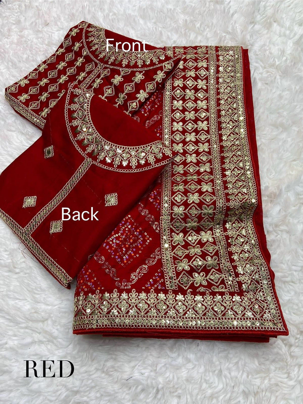 Vichitra Khadi Bandhej Saree With Heavy Coding Embroidery on Pallu