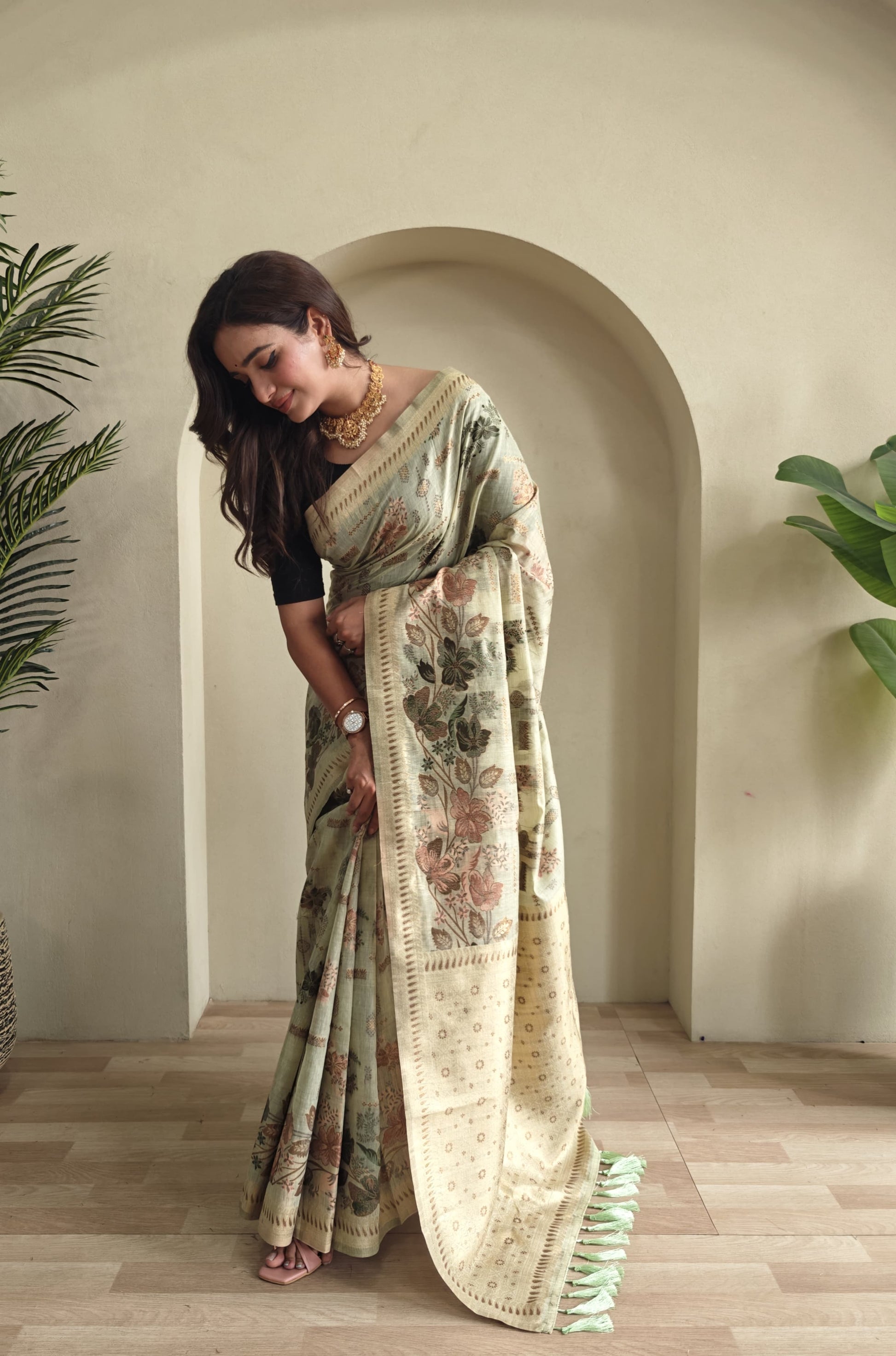 Premium Jamdani Muga Cotton Saree