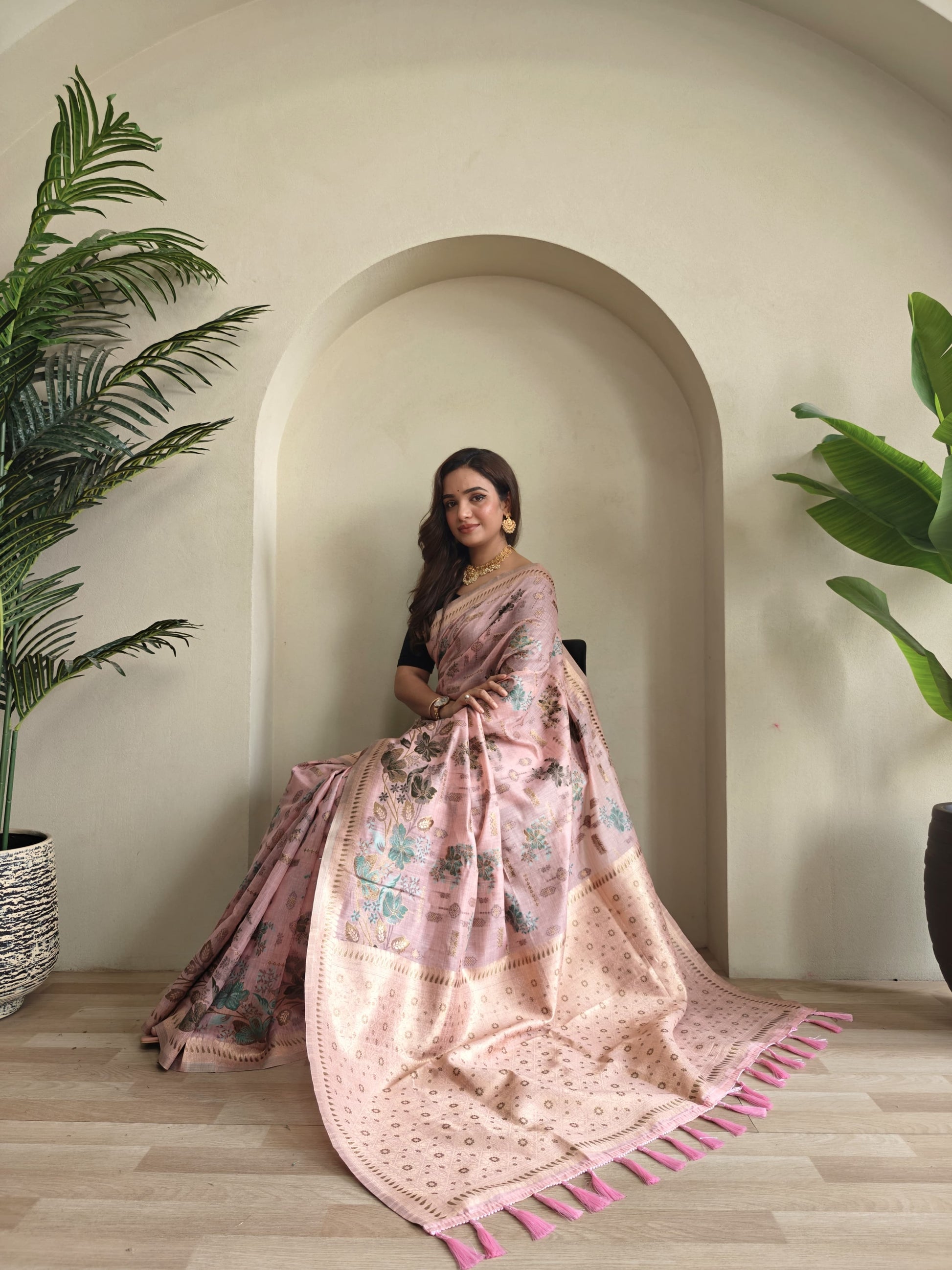 Premium Jamdani Muga Cotton Saree