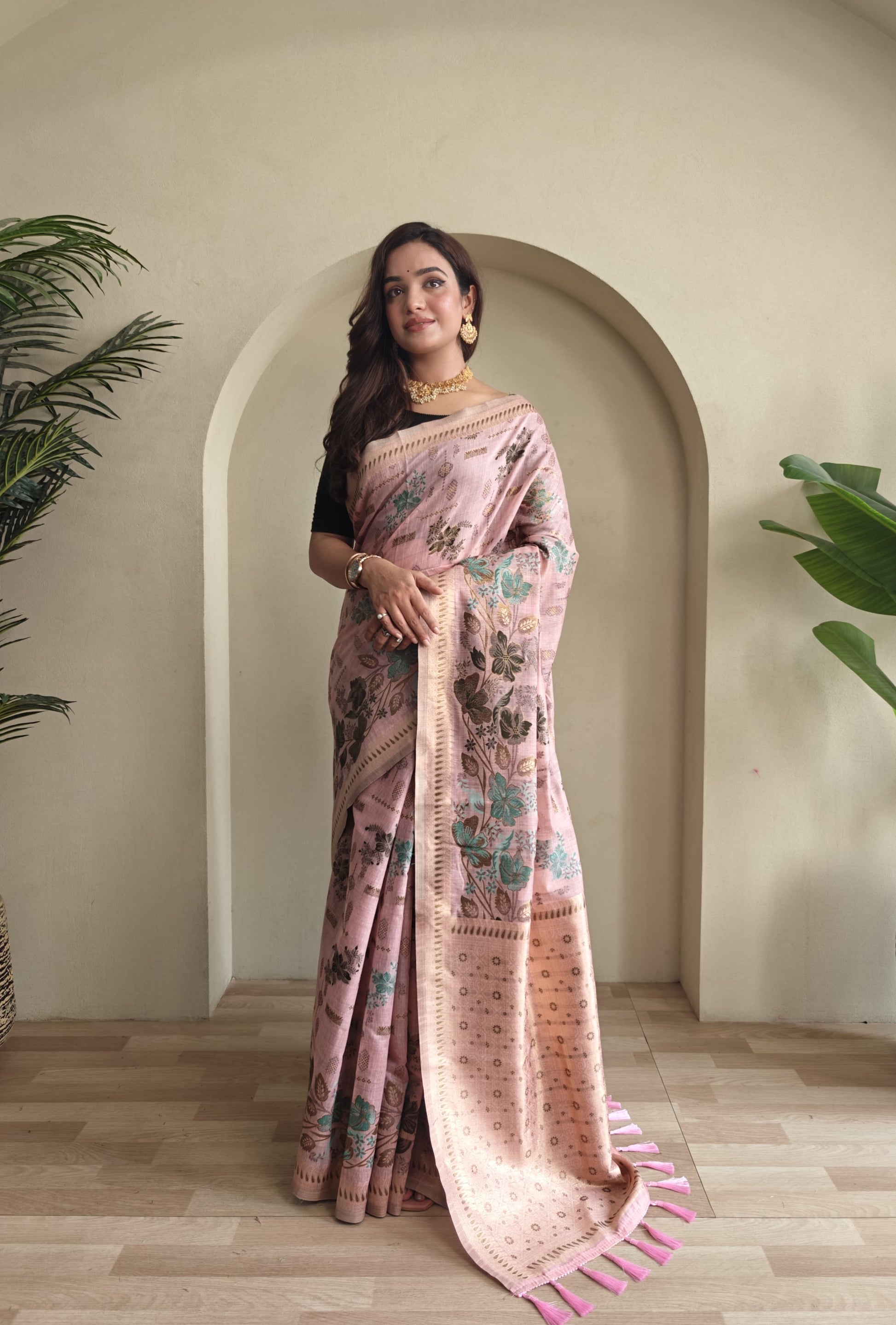 Premium Jamdani Muga Cotton Saree