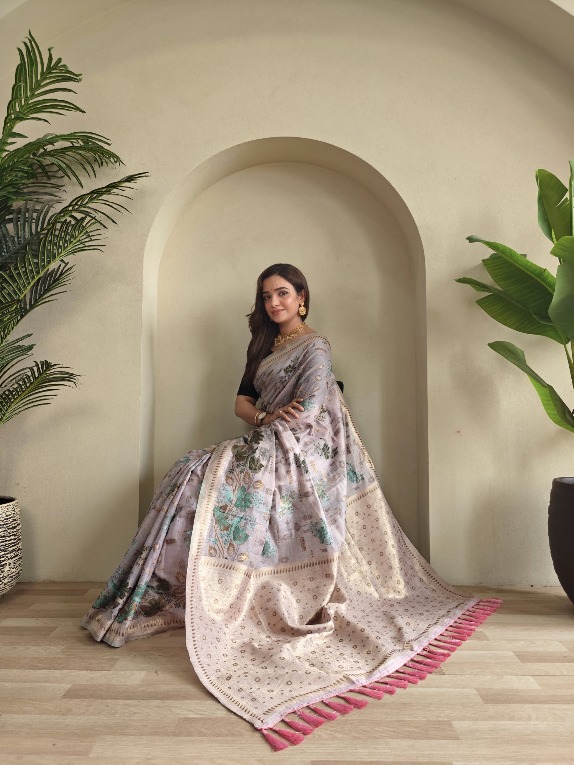 Premium Jamdani Muga Cotton Saree