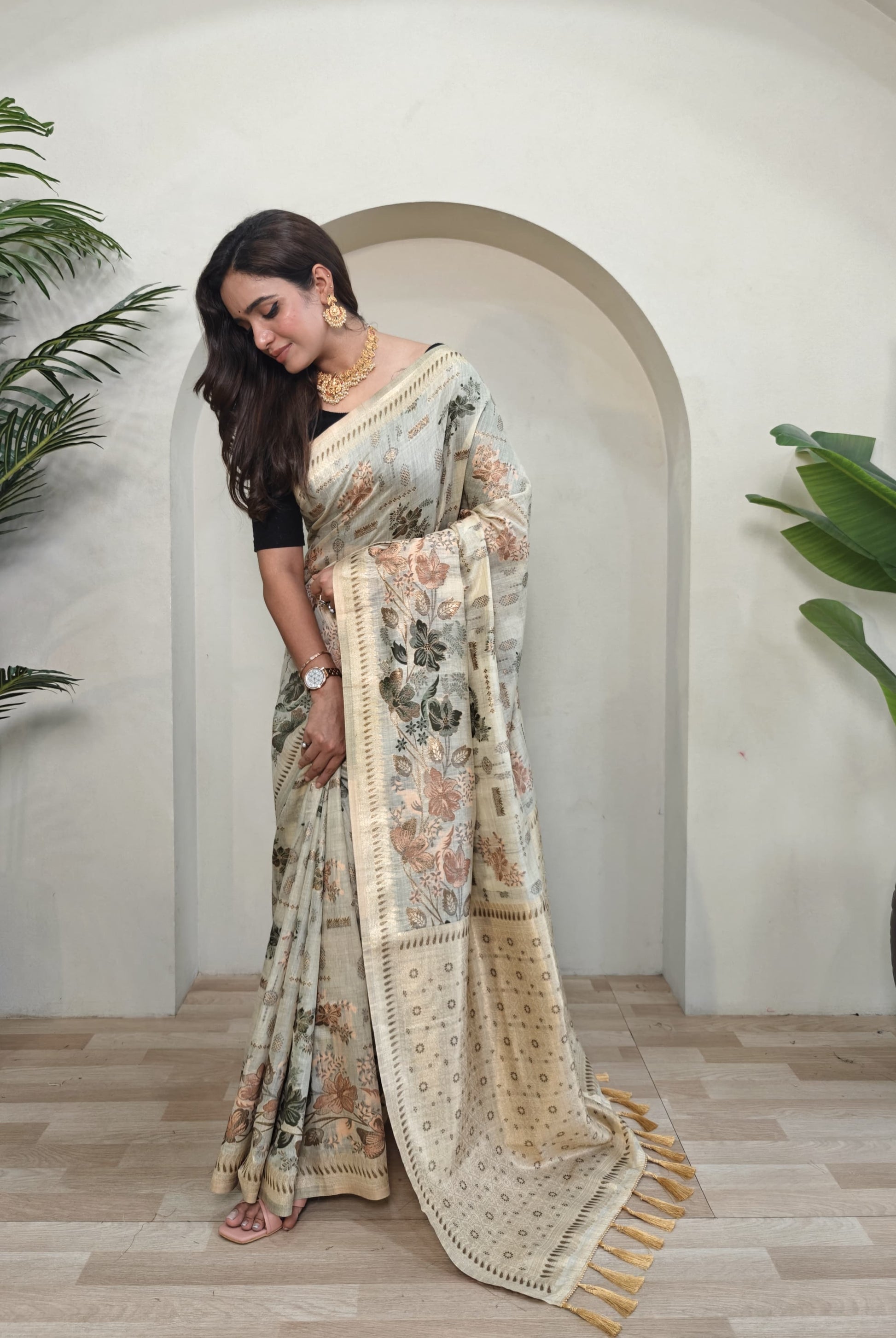 Premium Jamdani Muga Cotton Saree