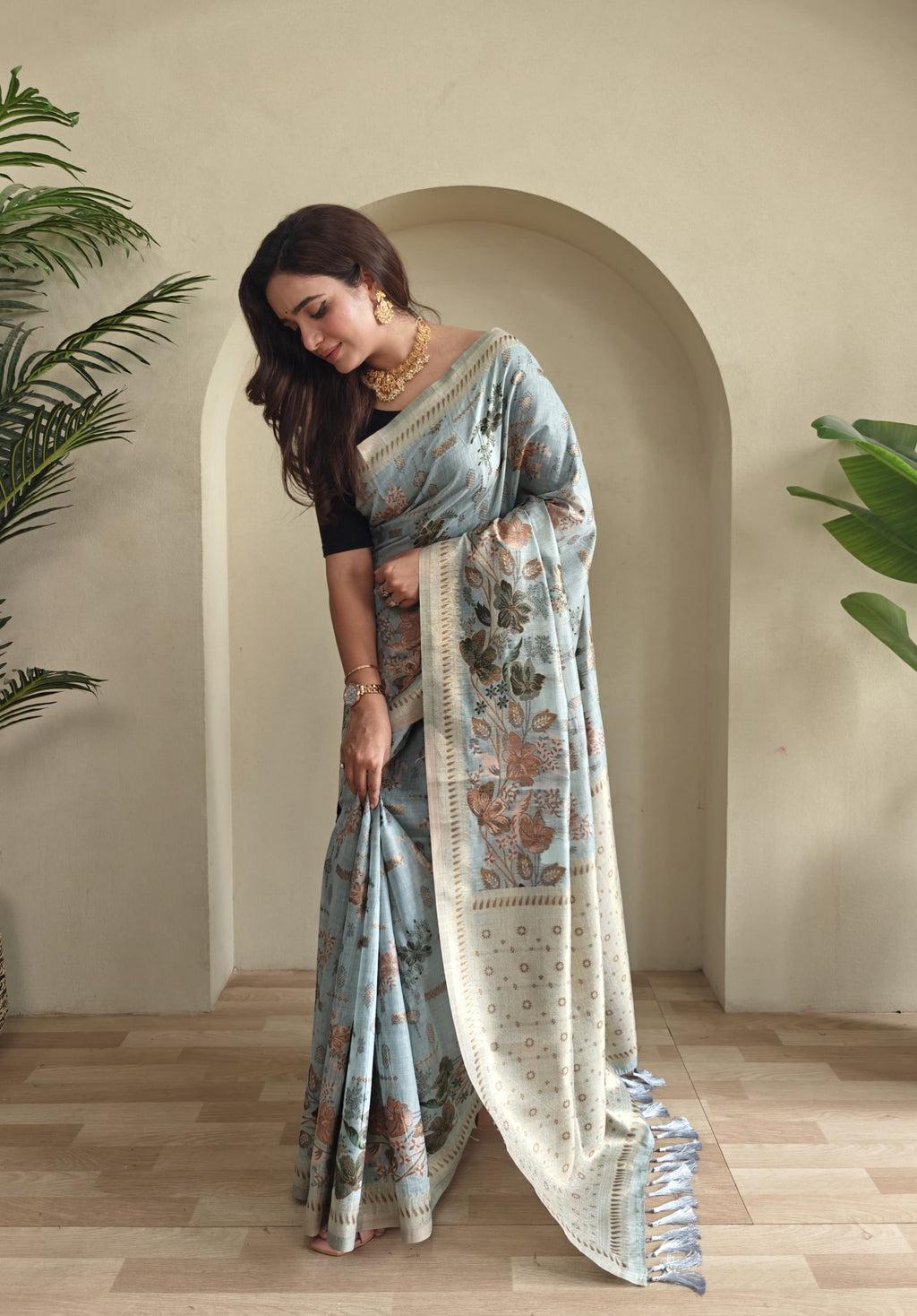 Premium Jamdani Muga Cotton Saree