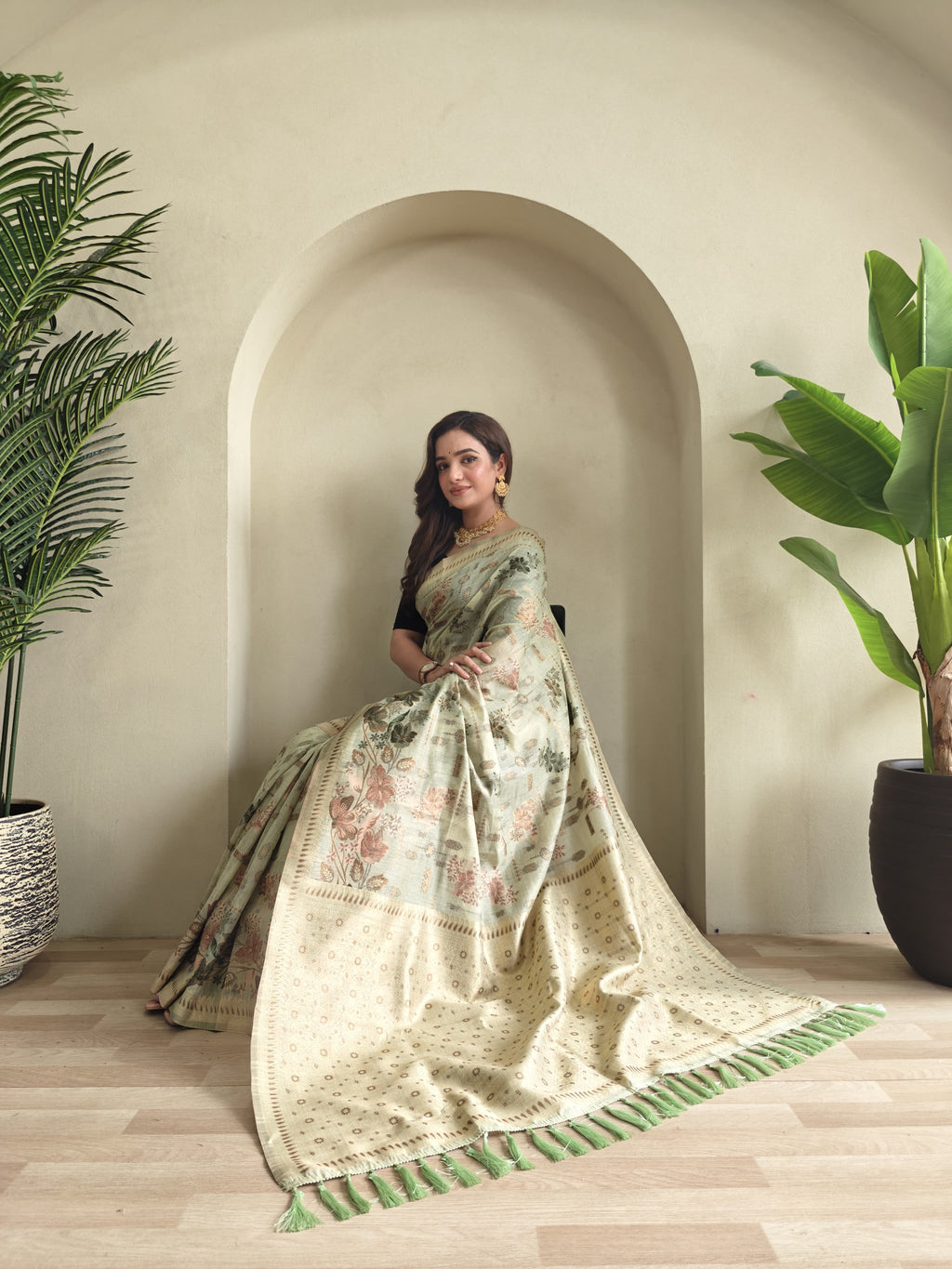 Premium Jamdani Muga Cotton Saree
