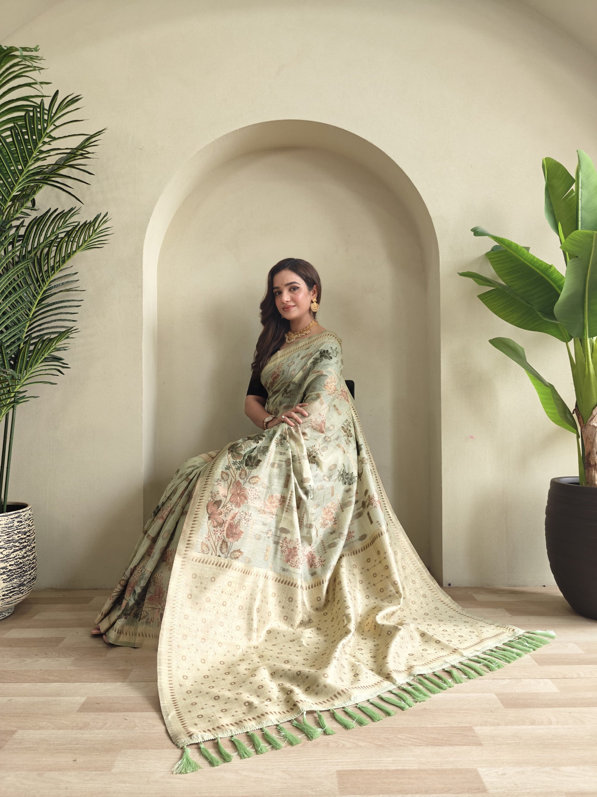 Premium Jamdani Muga Cotton Saree