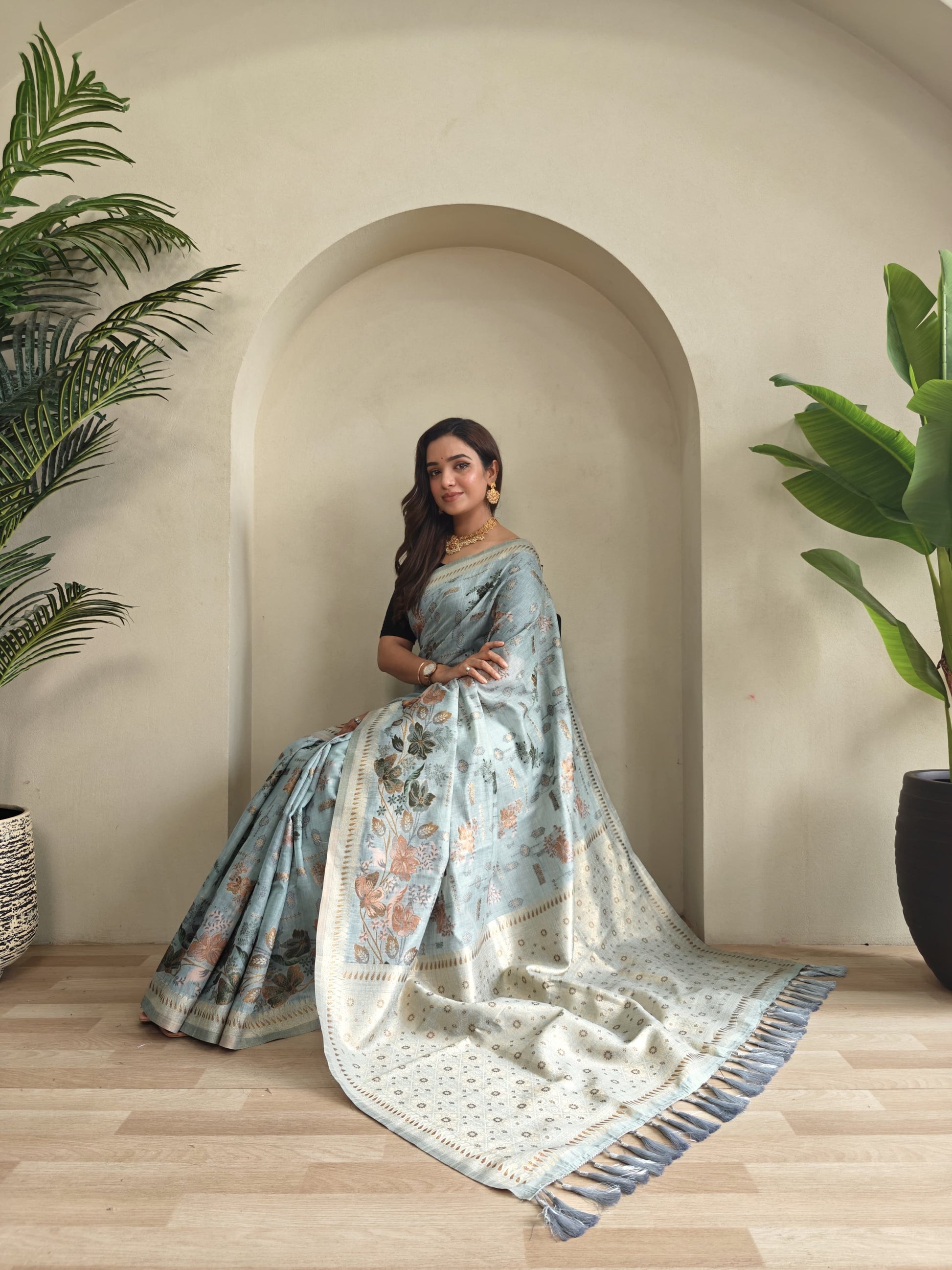 Premium Jamdani Muga Cotton Saree