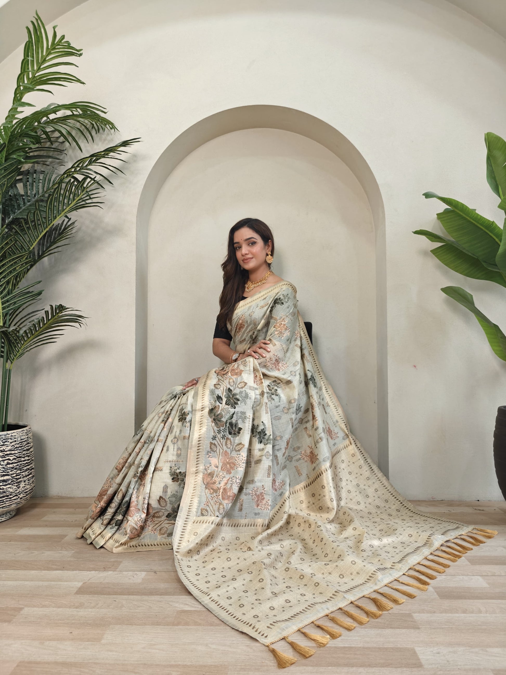 Premium Jamdani Muga Cotton Saree