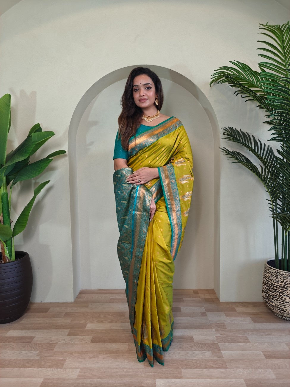 Pure Paithani Silk Saree with Kanchipuram Touch