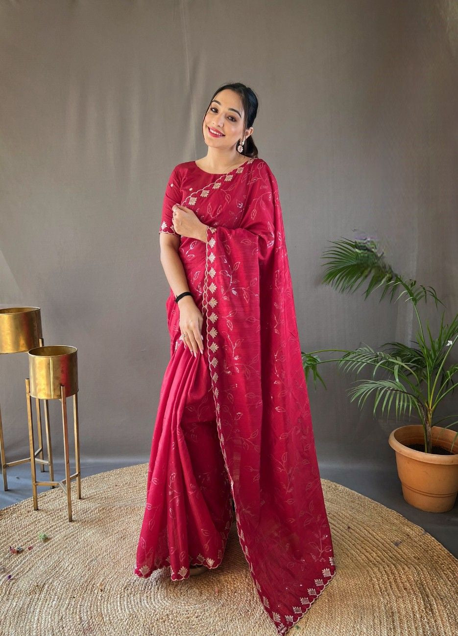 Pure Ruhi Silk & One Minute Ready-to-Wear Saree