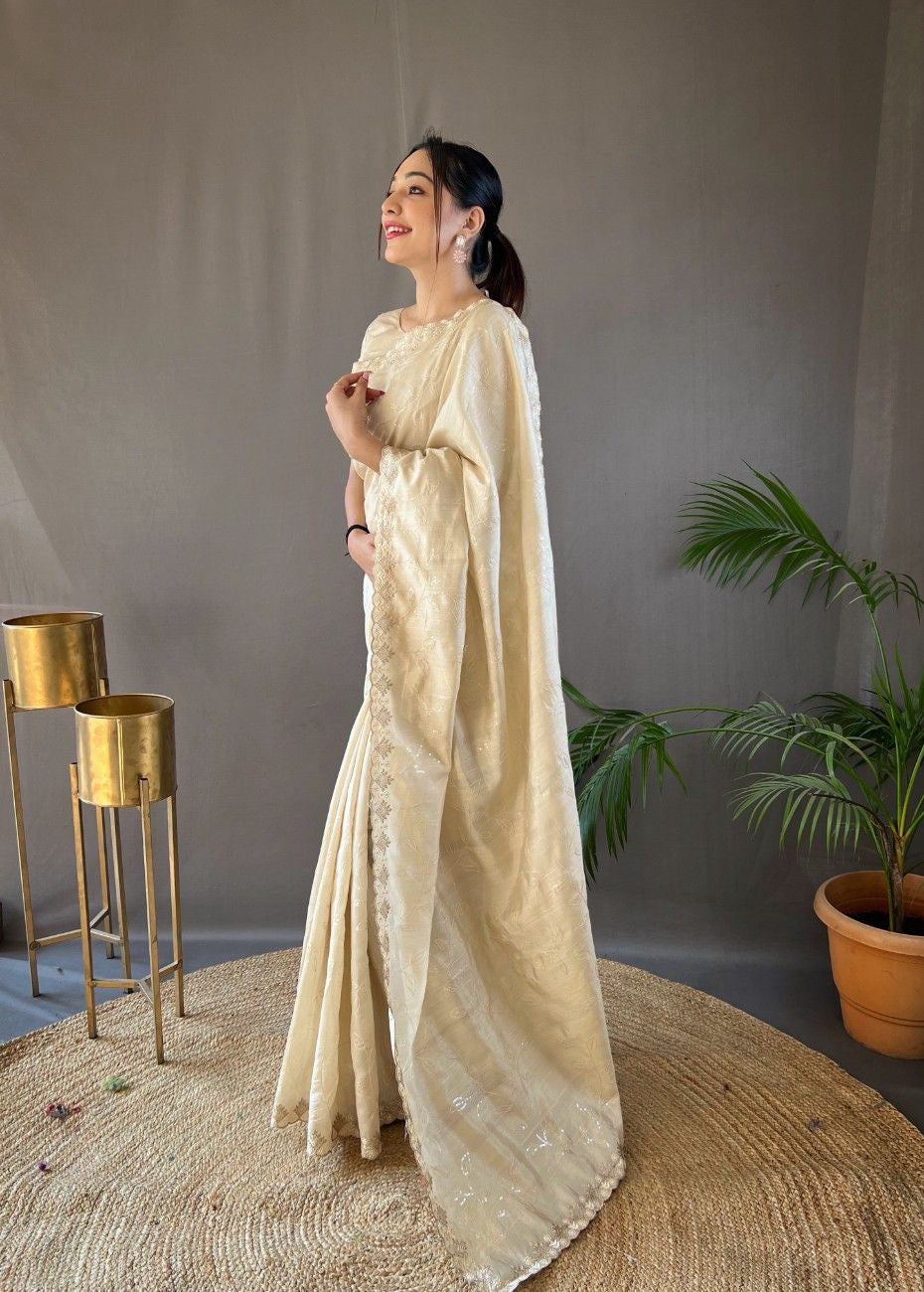 Pure Ruhi Silk & One Minute Ready-to-Wear Saree