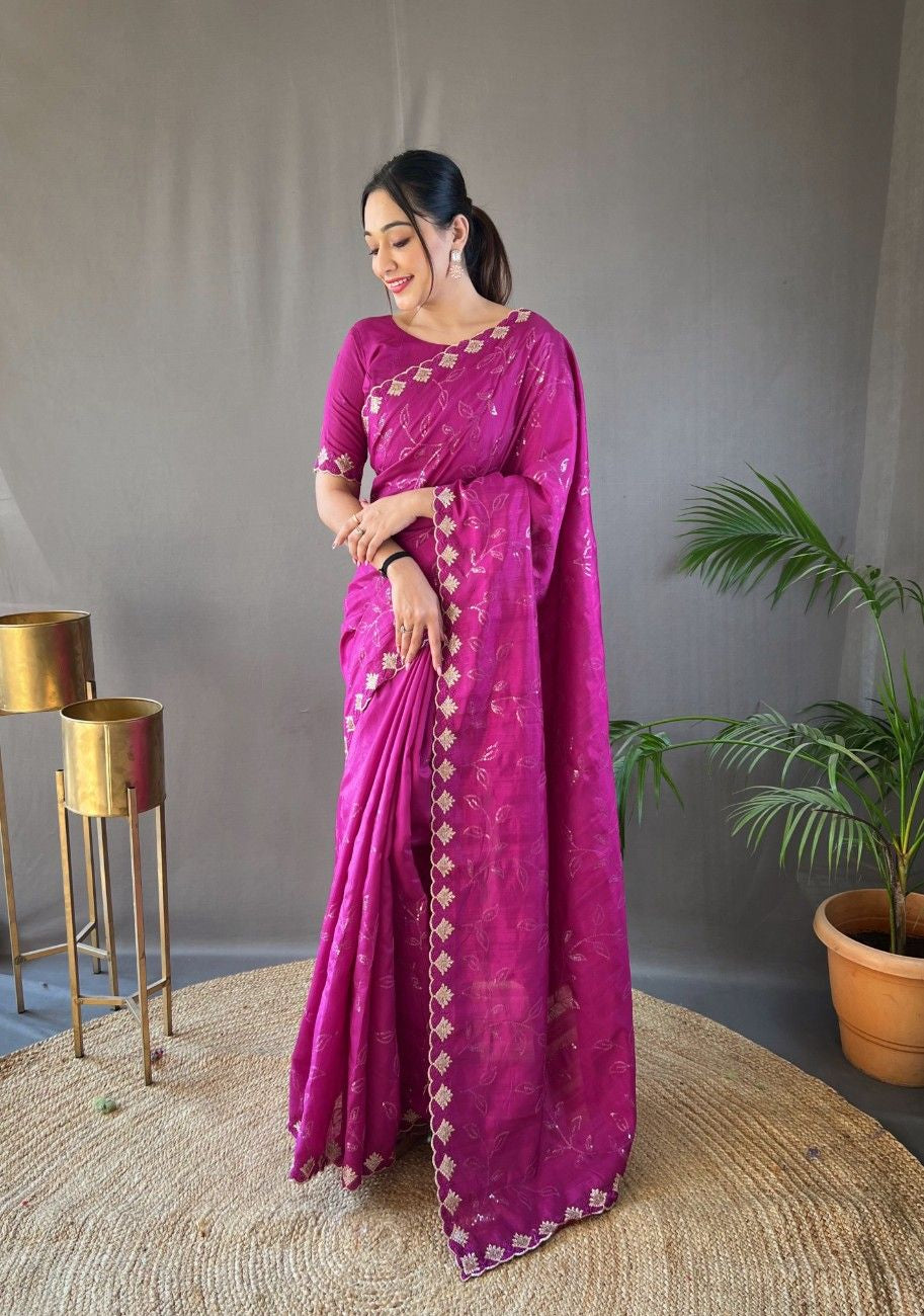 Pure Ruhi Silk & One Minute Ready-to-Wear Saree