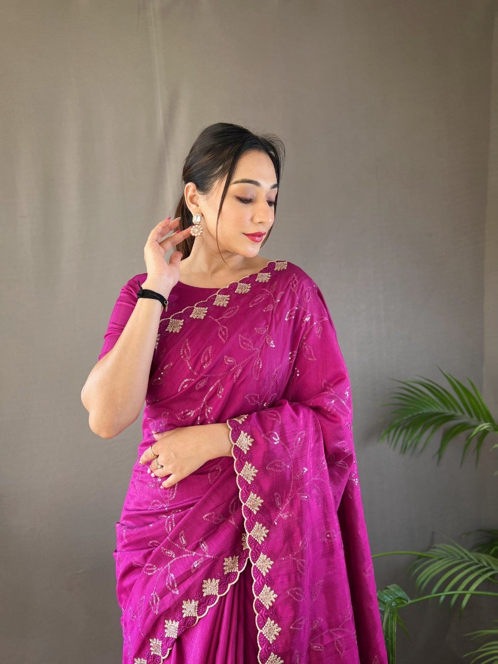 Pure Ruhi Silk & One Minute Ready-to-Wear Saree