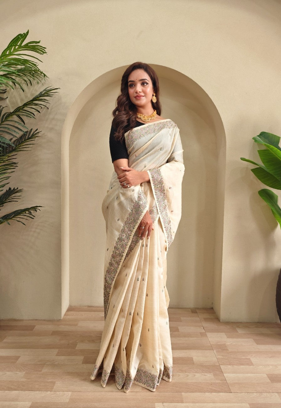 Pure Loom Tusar saree