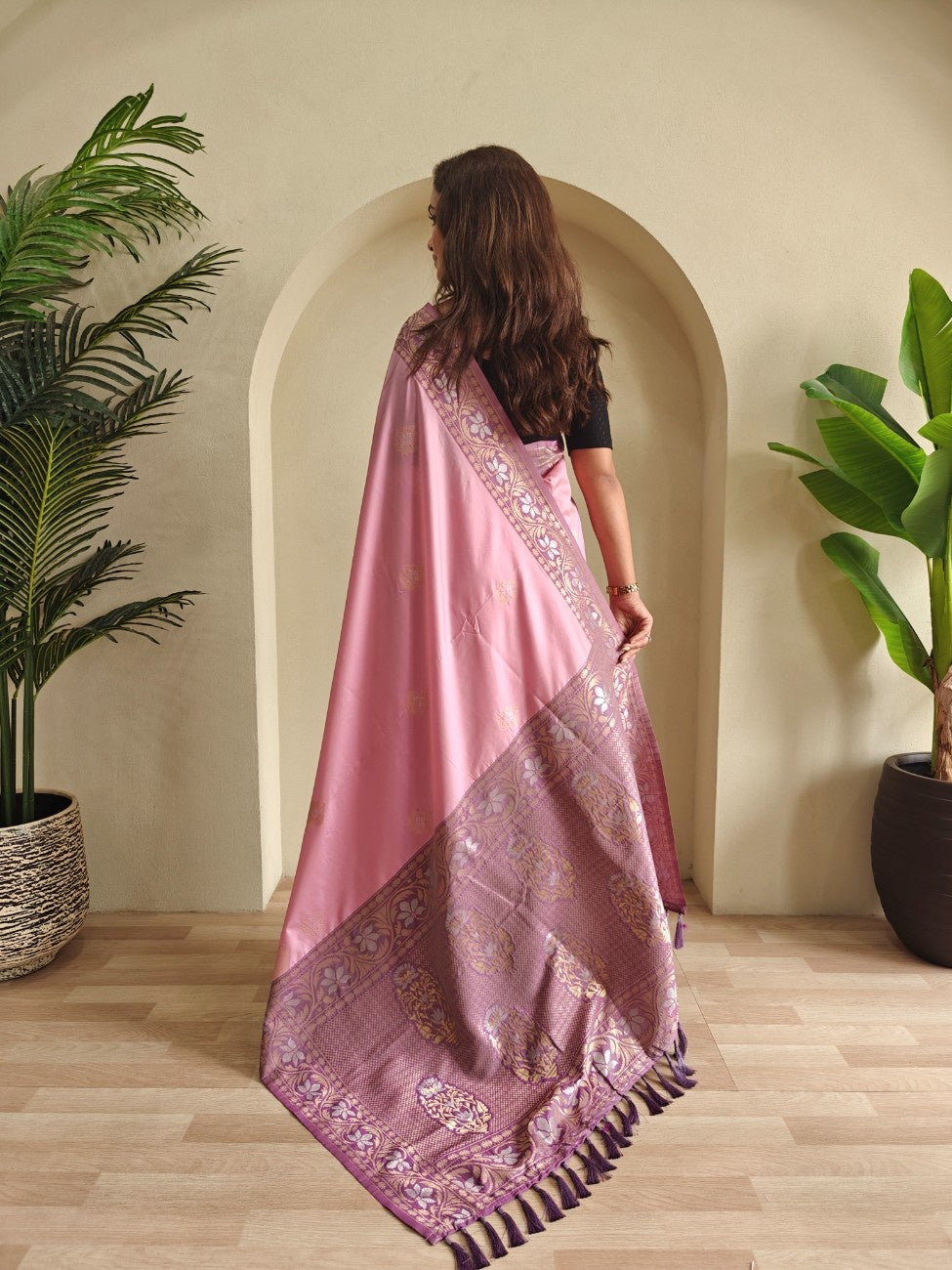  Pure Silk Saree with dual tone