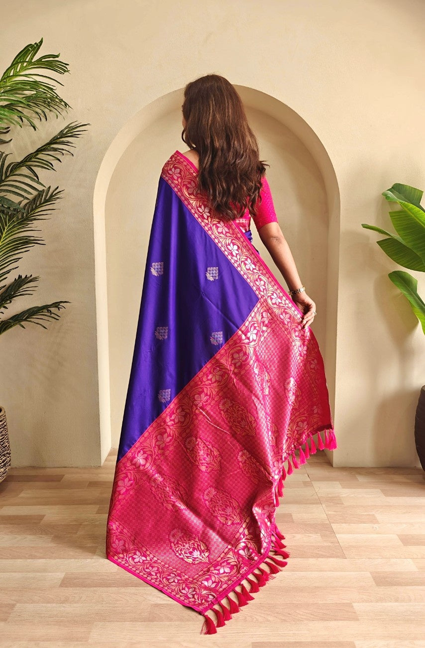  Pure Silk Saree with dual tone