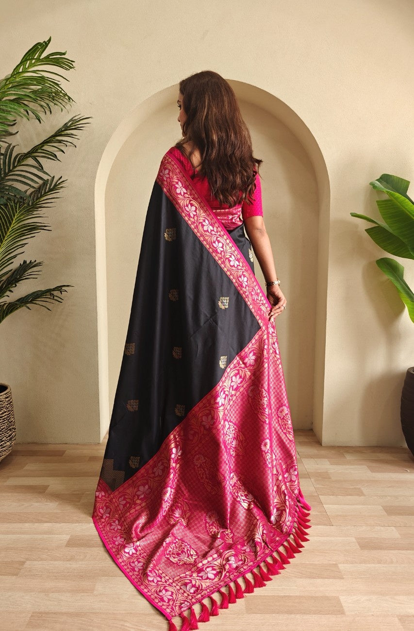  Pure Silk Saree with dual tone