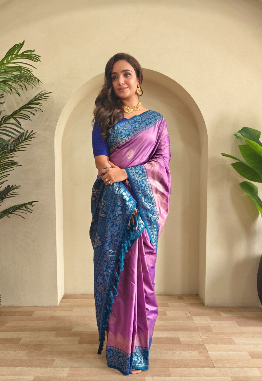  Pure Silk Saree with dual tone