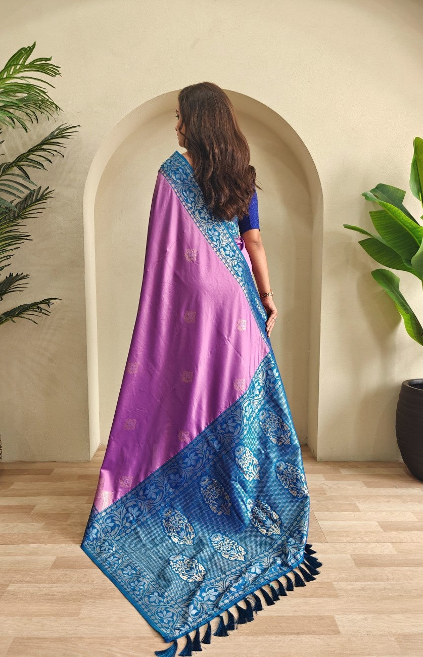  Pure Silk Saree with dual tone