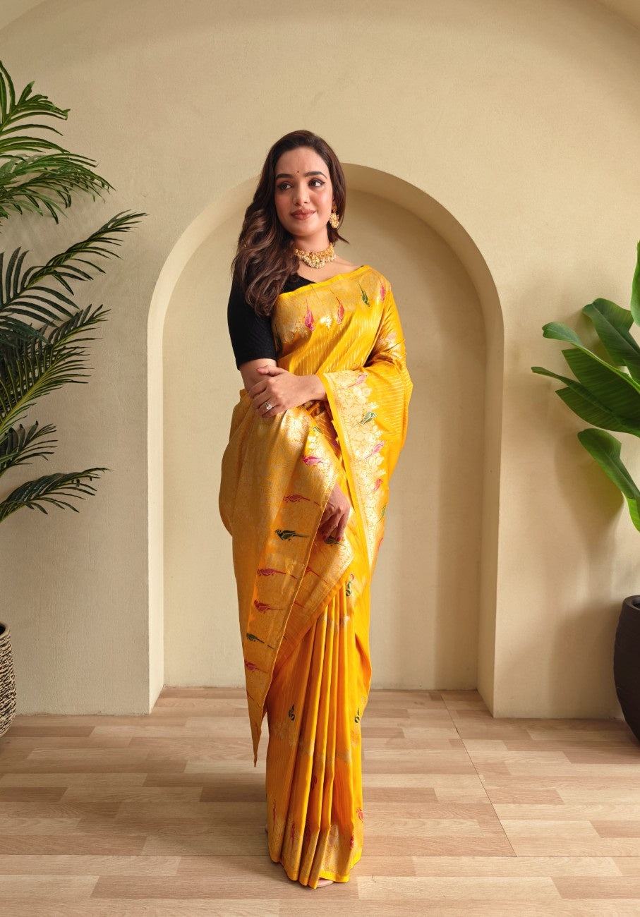 Premium Benarasi Mushro Satin Silk