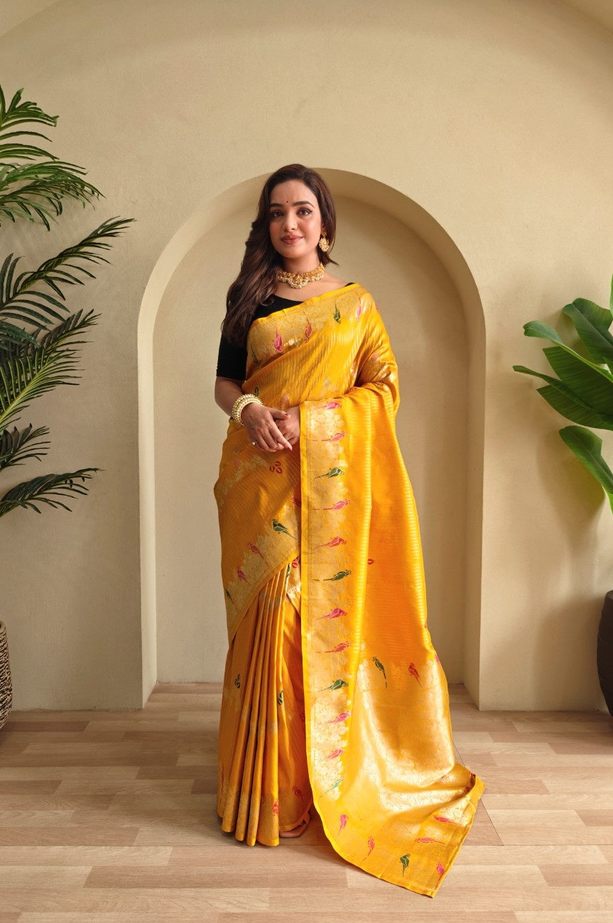 Premium Benarasi Mushro Satin Silk