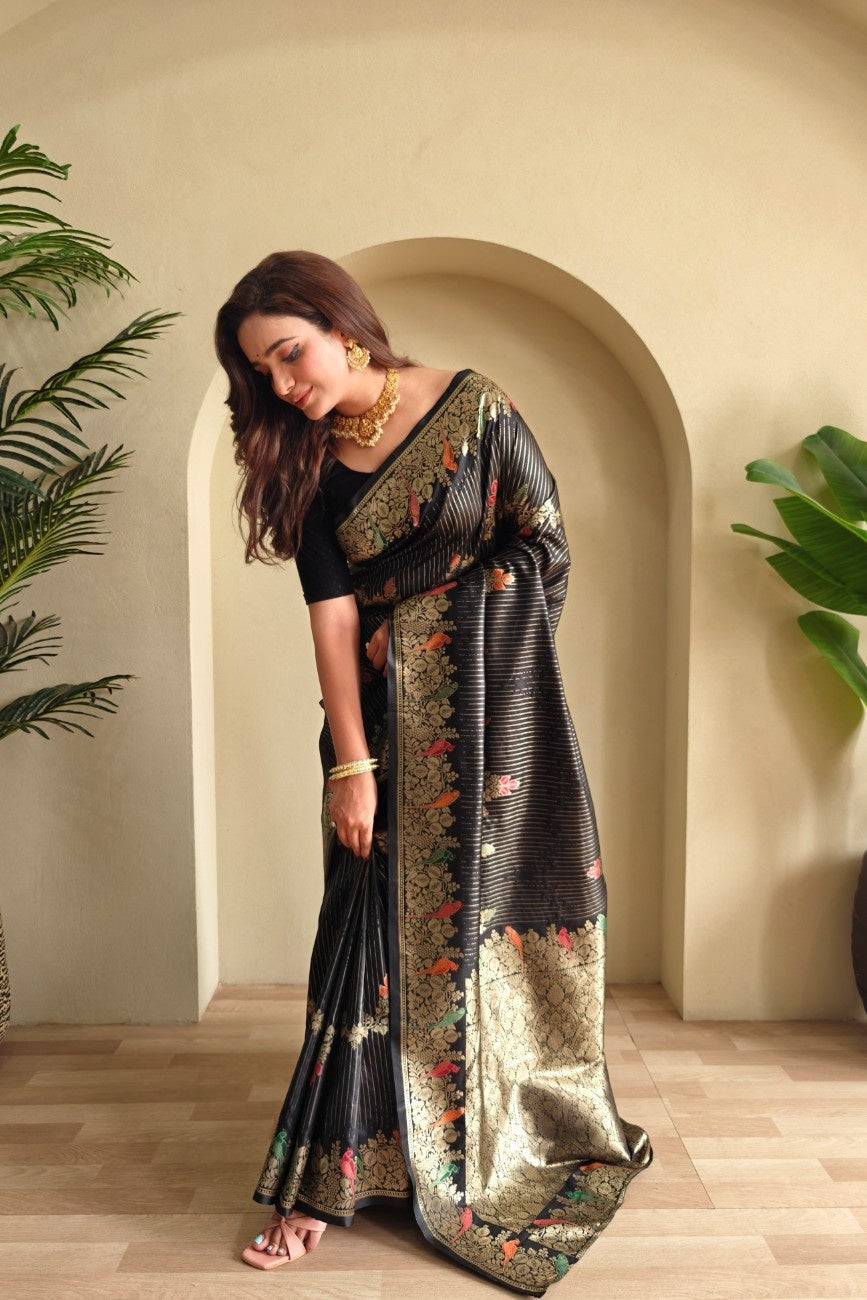 Premium Benarasi Mushro Satin Silk