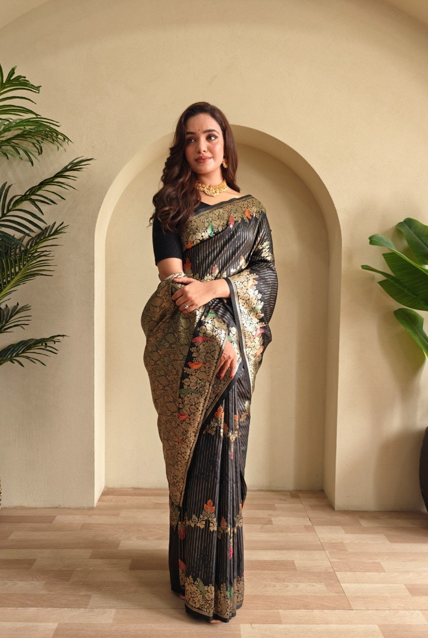 Premium Benarasi Mushro Satin Silk